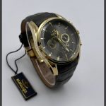 ساعت الگانس اورجينال بند چرمى (طوسي_طلايي)
