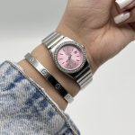 ساعت امگا نگين دار صورتى