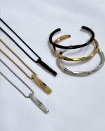 ست گردنبند و دستبند بنگل پیچ ( تمام استیل اورجینال) - Image 3