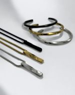 ست گردنبند و دستبند بنگل پیچ ( تمام استیل اورجینال)